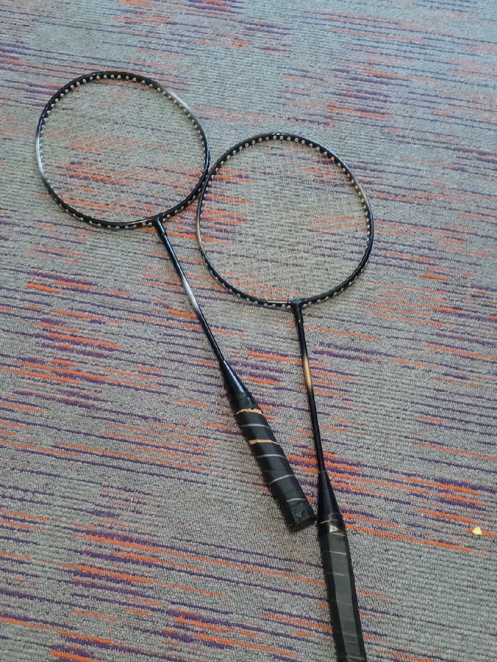 Black Badminton Racket Pair - Unbranded